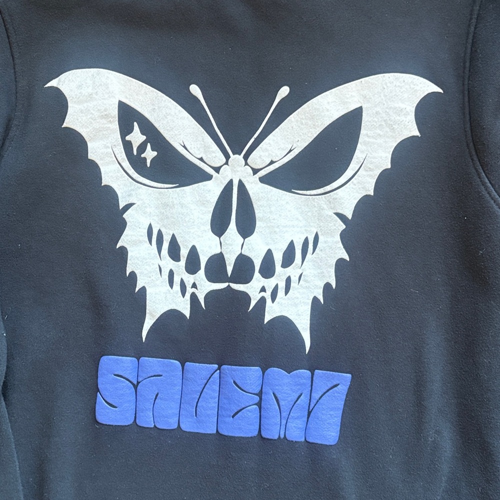 Unisex Black and Blue Graphic Hoodie